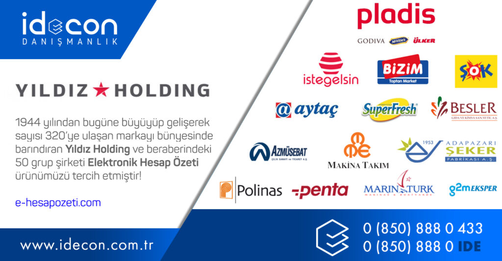 Yıldız Holding e-Hesap Özeti Projemiz Canlıda